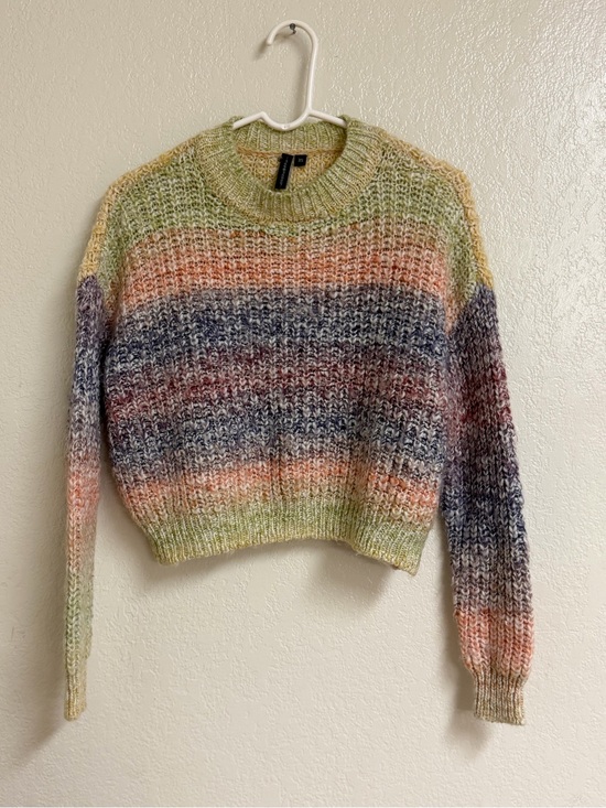 moon & madison Sweaters - moon & madison Pastel Multi-Stripe Crewneck Sweater